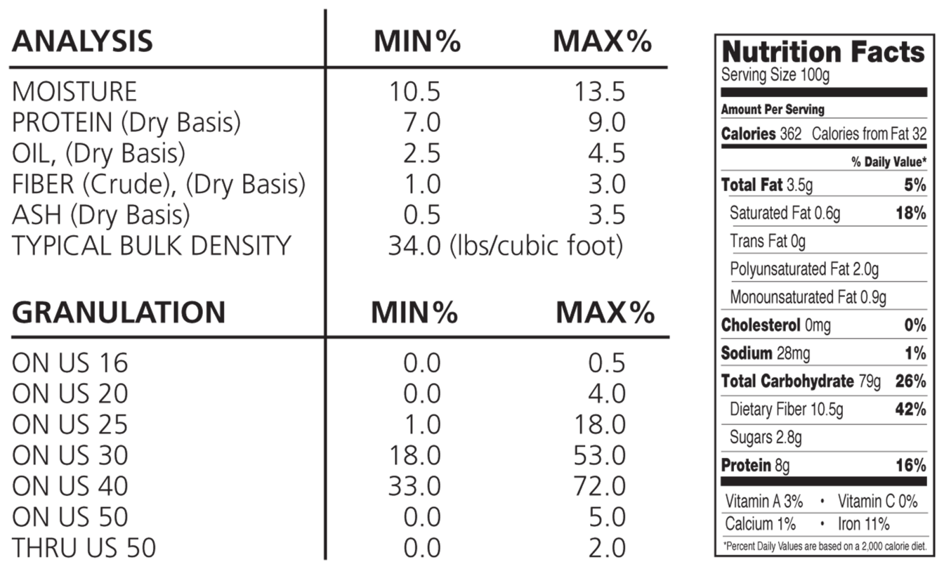 YCM 260 Whole Grain Yellow Corn Meal